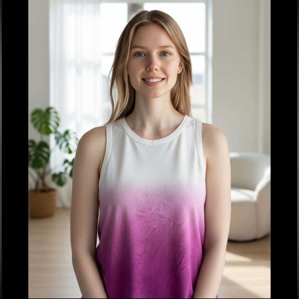 Evereve - MEDIUM- Roan + Ryan- Purple Ombre Tank Top